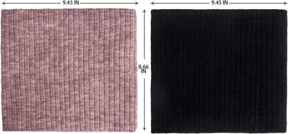 Neck Warmer Winter Double-Layer Neck Gaiter Soft Fleece Lined Circle Scarf Gifts(07 Black+Pink)