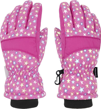Cotton Kid'S Windproof Waterproof Snow Ski Gloves